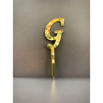 G Harfi Pasta - Cupcake Üzeri Pleksi