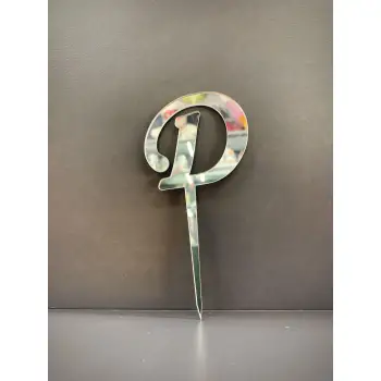 D Harfi Pasta - Cupcake Üzeri Pleksi