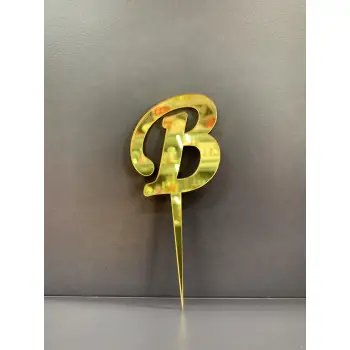 B Harfi Pasta - Cupcake Üzeri Pleksi