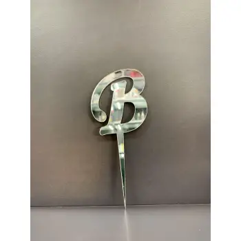 B Harfi Pasta - Cupcake Üzeri Pleksi