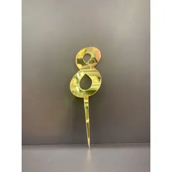8 Rakam Pasta Üzeri Pleksi Rakam