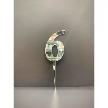 6 Rakam Pasta Üzeri Pleksi Rakam