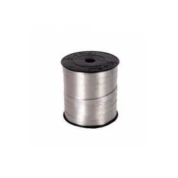 Gümüş Renk Rafya Şerit Kurdele 200 Metre ( En:8mm ) Balon Bağlama İpi Ve Süsleme Kurdelesi