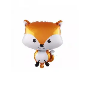 Tilki Figür Folyo Helyum Balon 24 Tilki Konsept Süsleme Balonu Hayvan Tema