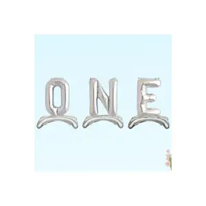 ONE Yazılı Ayaklı Folyo Balon Gümüş Renk