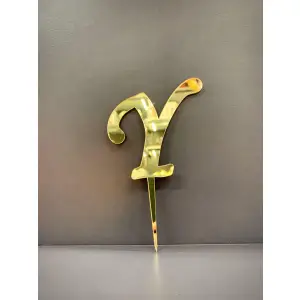 Y Harfi Pasta - Cupcake Üzeri Pleksi