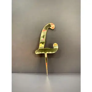 L Harfi Pasta - Cupcake Üzeri Pleksi