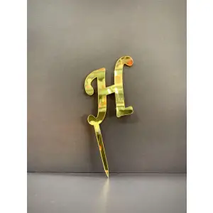 H Harfi Pasta - Cupcake Üzeri Pleksi