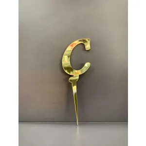 Ç Harfi Pasta - Cupcake Üzeri Pleksi