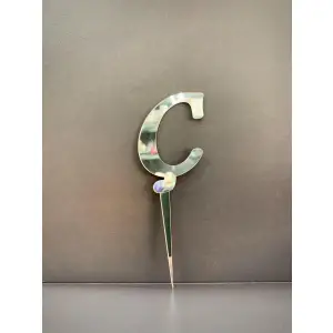 Ç Harfi Pasta - Cupcake Üzeri Pleksi