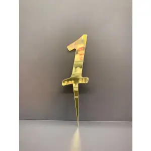 1 Rakam Pasta Üzeri Pleksi Rakam