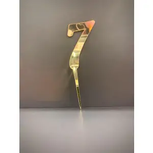 7 Rakam Pasta Üzeri Pleksi Rakam