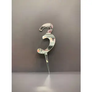 3 Rakam Pasta Üzeri Pleksi Rakam