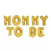 Momy To Be Gold Rennk Folyo Balon Süsleme Set 36 Cm Yeni Doğum ve Cinsiyet Partisi Süs