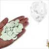 Şeffaf Balon İçi Gümüş Renk Parlak Balon Pulu Konfeti Gümüş Silver Konsept Parti Süsleme