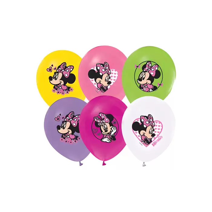 Minnie Mouse Baskılı Latex Balon Lisanslı 10 Adet