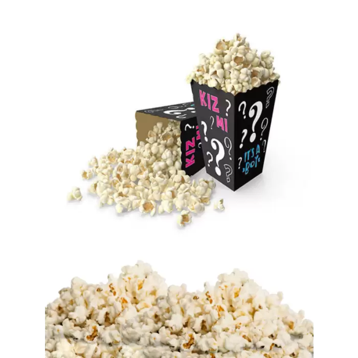 Cinsiyet Belirleme Partisi Konsept Mısır Kutusu 8li Popcorn Cinsiyet Partisi Masa Süsü