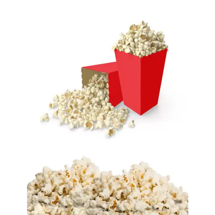 Kırmızı Konsept Renkli Mısır Kutusu Popcorn 8 li Kırmızı Tema Masa Üstü Süslemesi