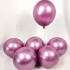 Krom Pembe Renk Aynalı Balon 5 adet 12 Pembe Rengi Parlak Aynalı Süsleme Balonu