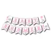 Baby Shower Partisi Pembe Renk Banner Yazısı Kız Bebek Baby Shower Süslemesi 190 cm