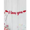 I love You Yazılı Kaligrafi Banner Yazısı Kırmızı Renk Sevgili Sürprizi  145 cm