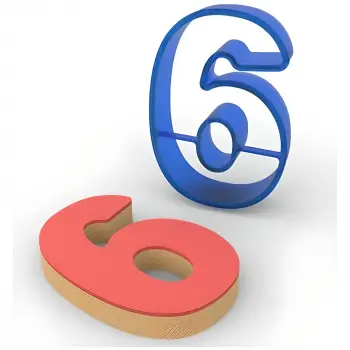 6 Yaş Rakam Polikarbon Kopat Kurabiye Ve Şeker Hamuru Kalıbı Şekilli Kurabiye Aparatı