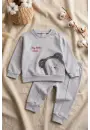 Ayıcık Nakışlı % 100 Pamuk 2li Erkek Bebek Takım