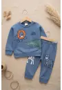 Clup Safari Desenli Mevsimlik 2li Erkek Bebek Takımı