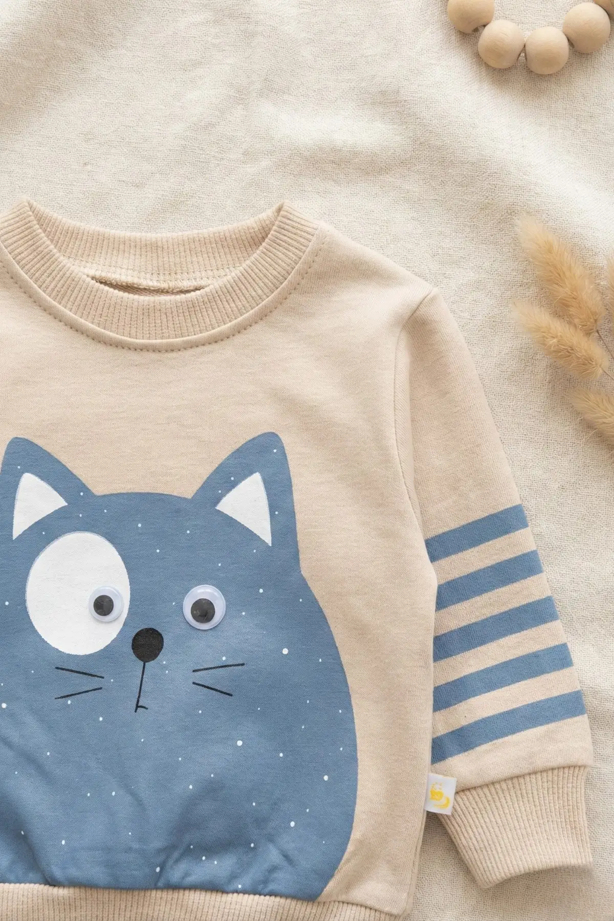 Kedi Desenli Pamuklu 2li Erkek Bebek Takım