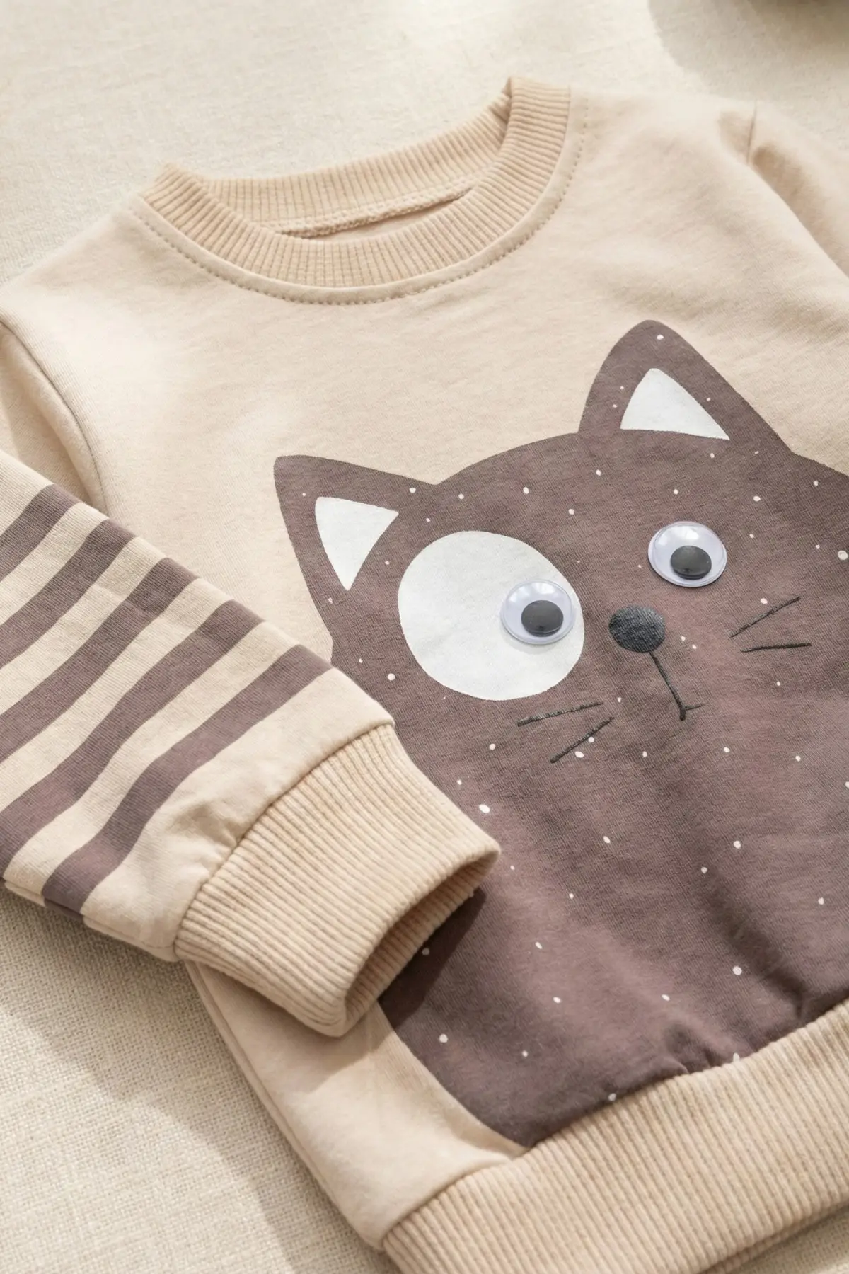 Kedi Desenli Pamuklu 2li Erkek Bebek Takım