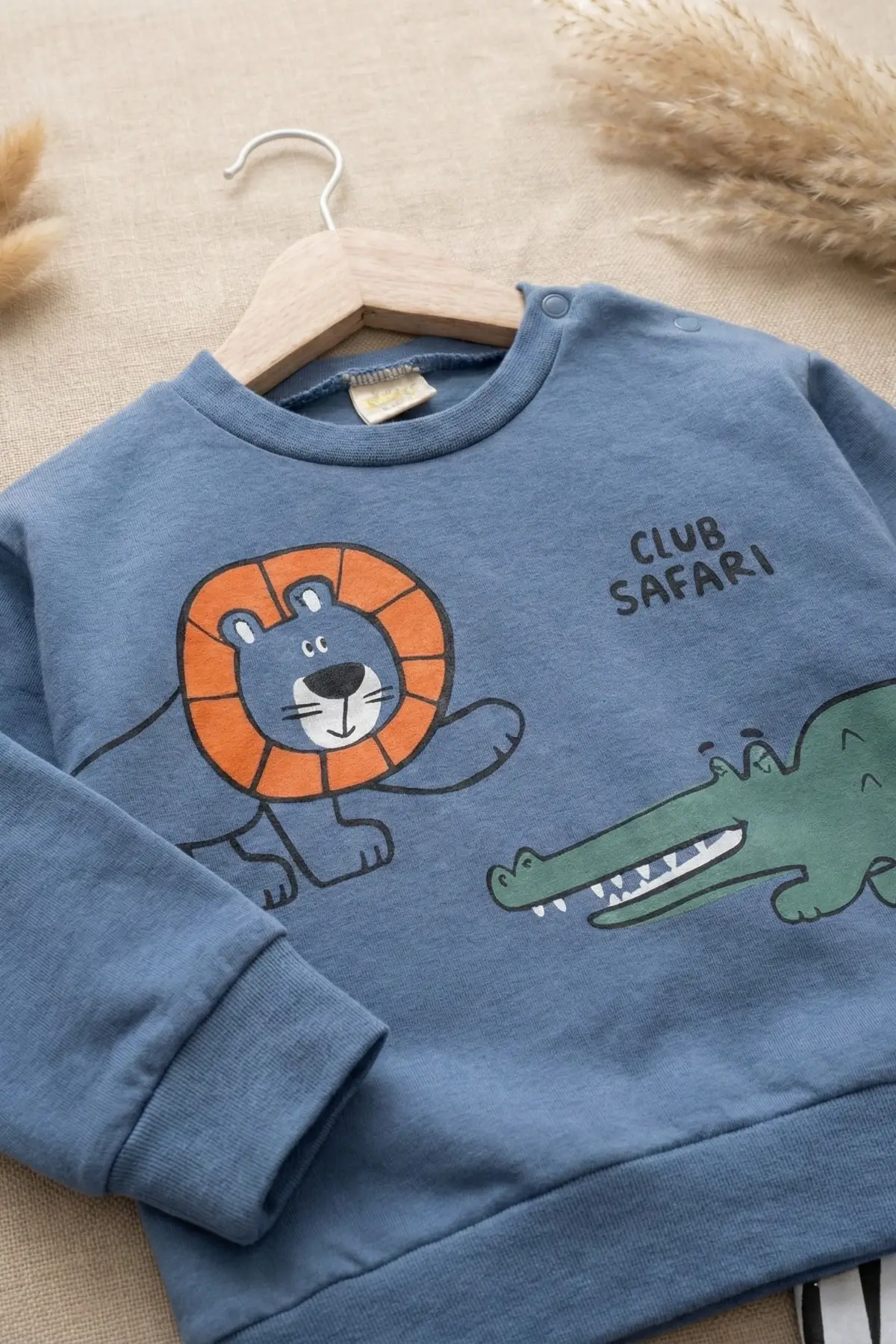 Clup Safari Desenli Mevsimlik 2li Erkek Bebek Takımı