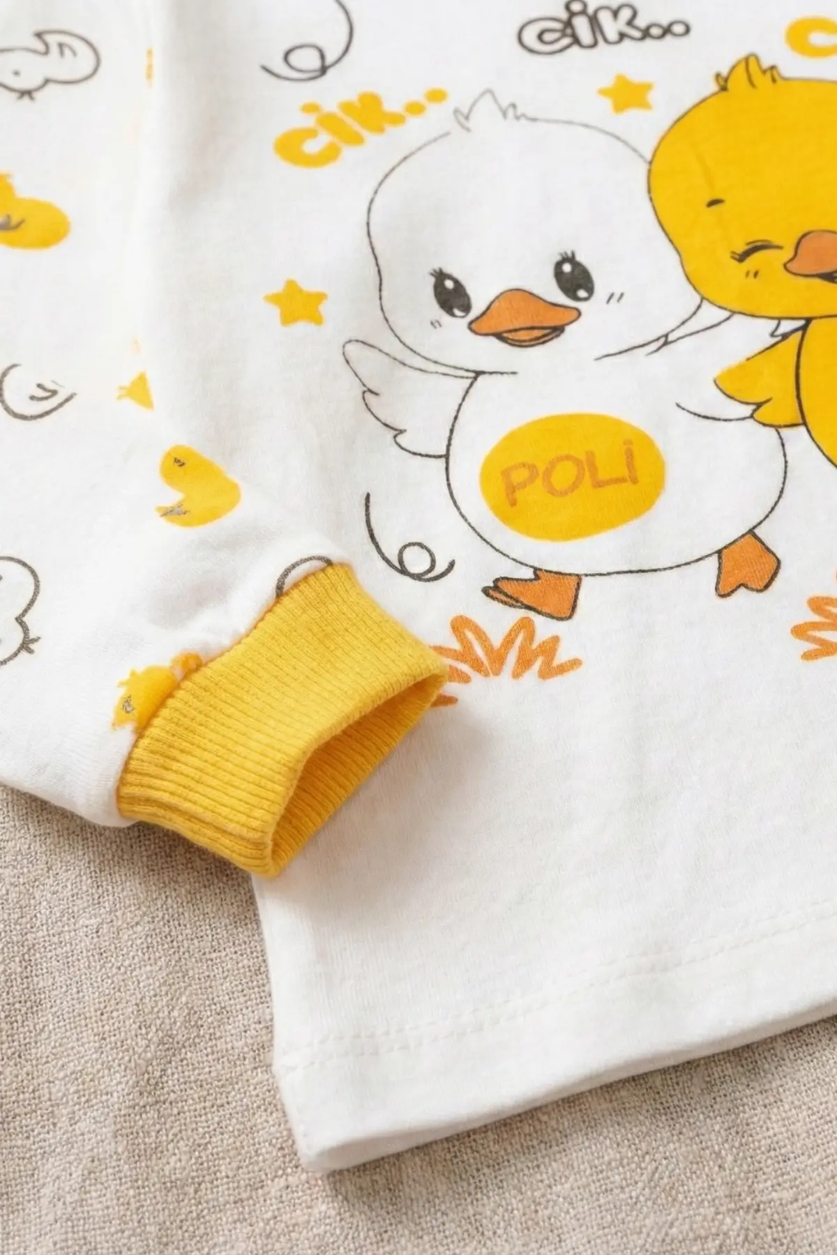 Civciv Desenli % 100 Pamuk Unisex Pijama Takımı