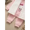 Kalp Desenli Yelekli Mevsimlik Kız Bebek Takım