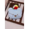 Ayıcık Nakışlı Yastıklı Welsoft Bebek Alt Açma Seti- Mavi