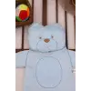 Ayıcık Nakışlı Yastıklı Welsoft Bebek Alt Açma Seti- Mavi