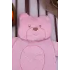 Ayıcık Nakışlı Yastıklı Welsoft Bebek Alt Açma Seti - Pembe