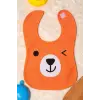 Bear Desenli 3lü Sıvı Geçirmez Bebek Mama Önlüğü 0-18 Ay - Turuncu