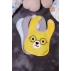 Bear Desenli 3lü Sıvı Geçirmez Bebek Mama Önlüğü 0-18 Ay - Sarı