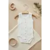 Bear Desenli Kolsuz Erkek Bebek Body %100 Pamuk