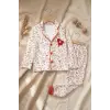 Galaksi Roket Nakışlı % 100 Pamuk Yakalı Erkek Çocuk Pijama Takımı