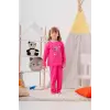 Heroıne Desenli Çanta Ve Maskeli % 100 Pamuk Kız Çocuk Pijama Takımı