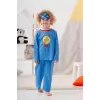 Heros Çanta Ve Maskeli Erkek Çocuk Pijama Takımı Koyu Mavi 4-7 Yaş