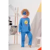 Heros Çanta Ve Maskeli Erkek Çocuk Pijama Takımı Koyu Mavi 4-7 Yaş
