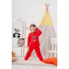 Korsan Desenli Çanta Ve Maskeli % 100 Pamuk Erkek Çocuk Pijama Takımı