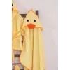 Ördek Figürlü 4 Parça Unisex Bornoz Seti 2-3 Yaş