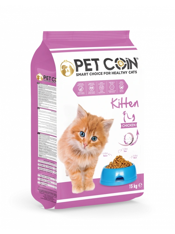 Pet Coin Tavuklu 15 kg Yavru Kedi Maması