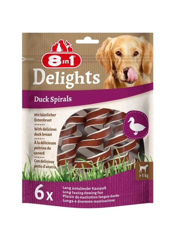 8 İn1Smart Delights Duck Spirals Ördekli Burgu Köpek Ödülü 6Lı