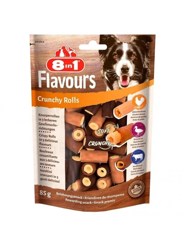 8İn1 Flavours Crunchy Rolls Kıtır Köpek Ödülü 85Gr