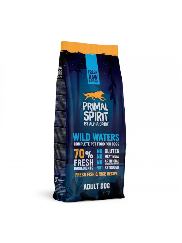 Alpha Spirit Primal Spirit %70 Wild Waters Balıklı ve Tavuklu Yetişkin Köpek Maması 12 Kg