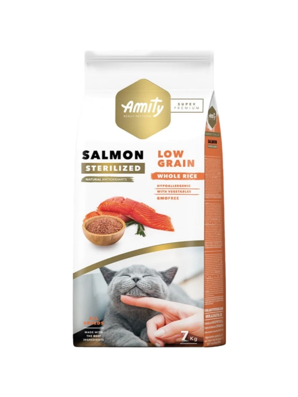 Amity SUPERPREMIUM LOWGRAINCATSALMON STERİL 7 KG